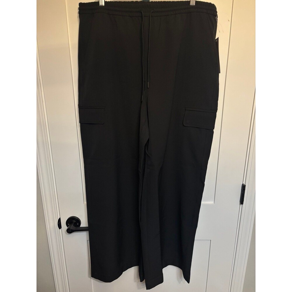 Athleta Promenade High Rise Cargo Pant Black XL NWT - Picture 3 of 7